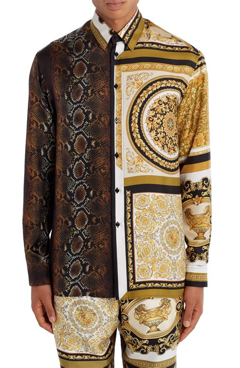 versace style button up shirt|Versace formal shirts.